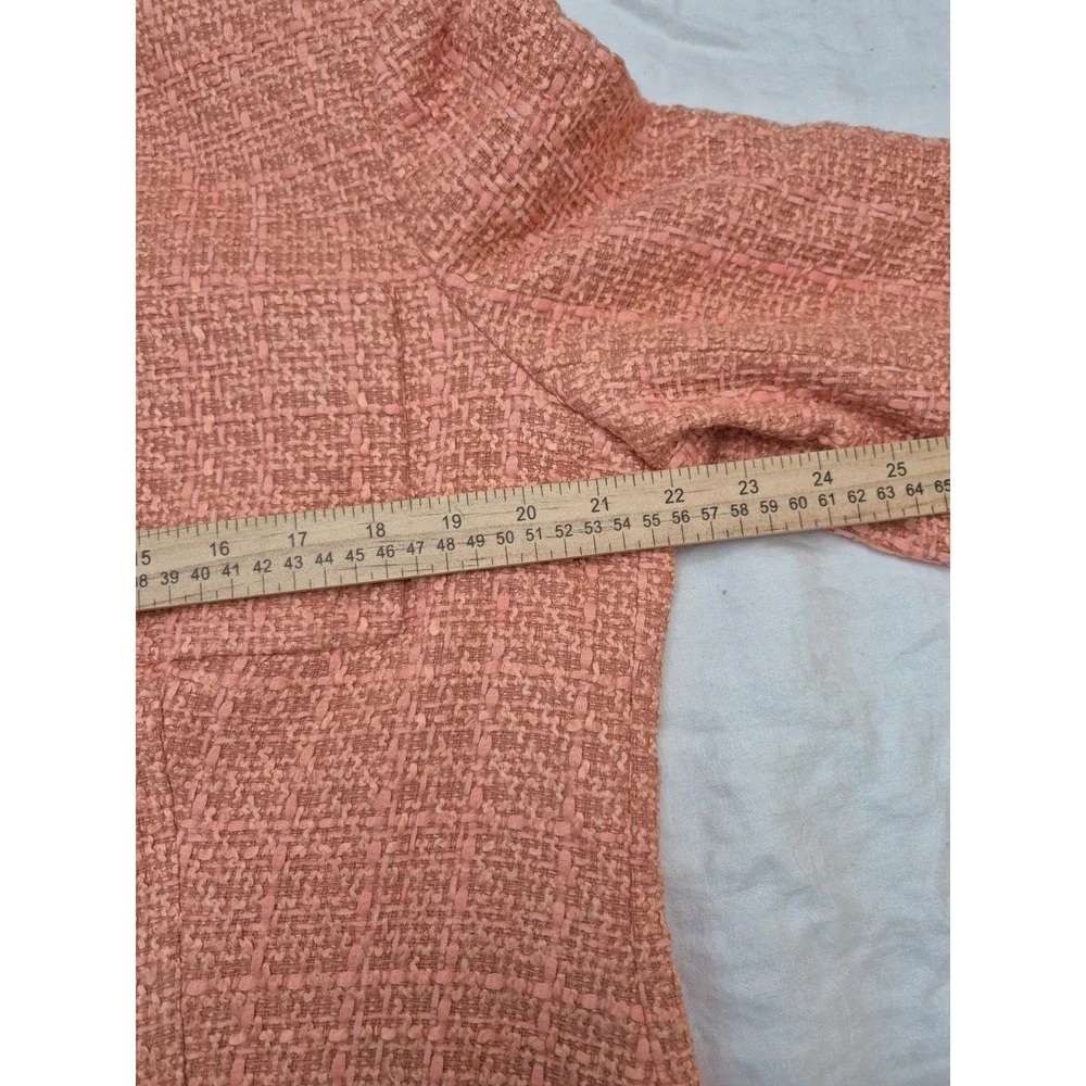 Donna Karan Suit Womens 16 Pink Tweed Jacket Pencil Skirt Professional NWT Retro